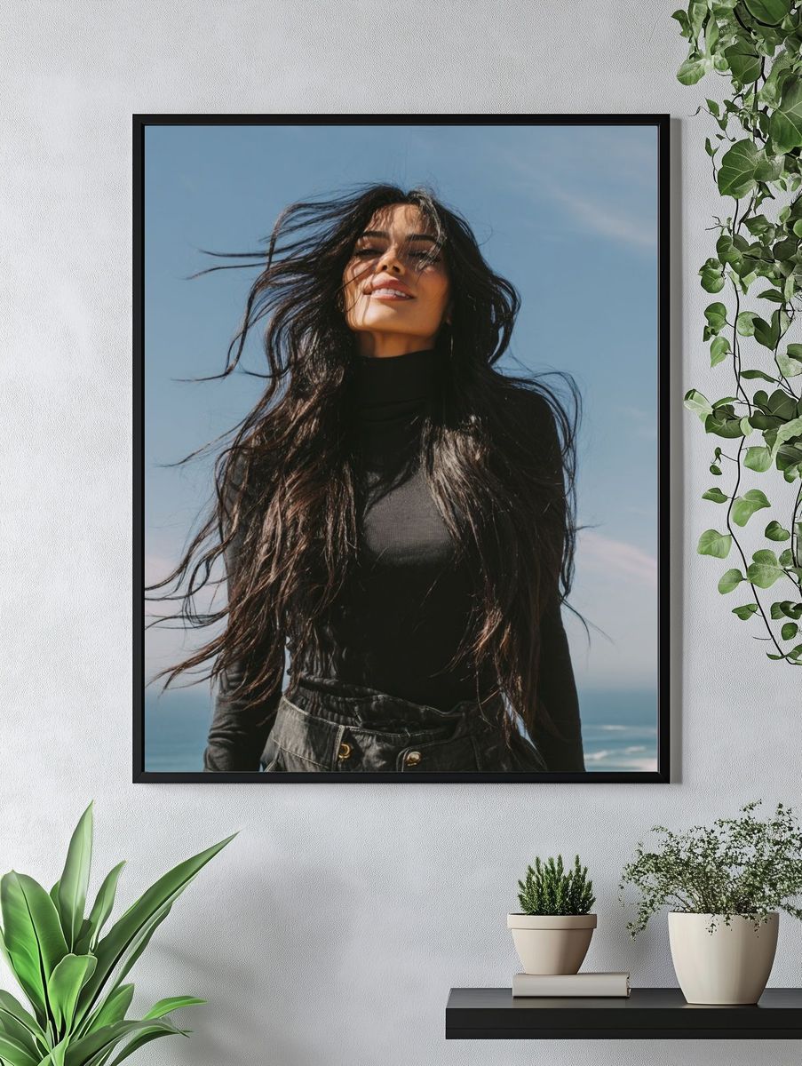 Windblown Portrait Photography Poster. — room view 4