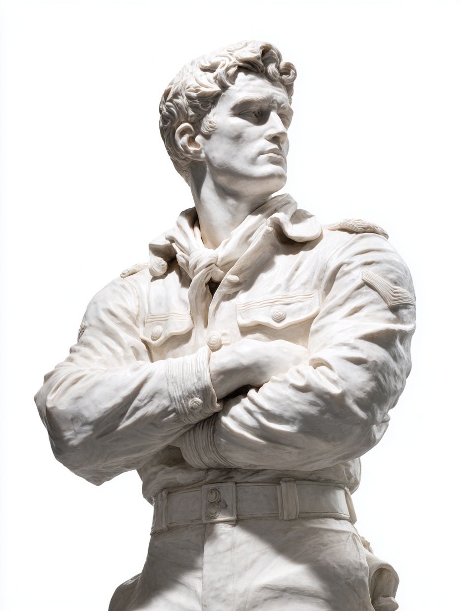 Marble Hero Bust Photography Poster. poster — photography art