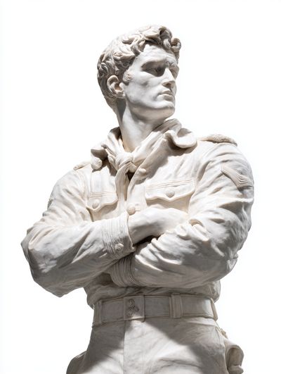 Marble Hero Bust Photography Poster. poster