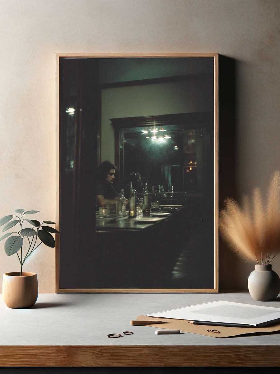 Moody Bar Interior Photography Poster. — room view 2