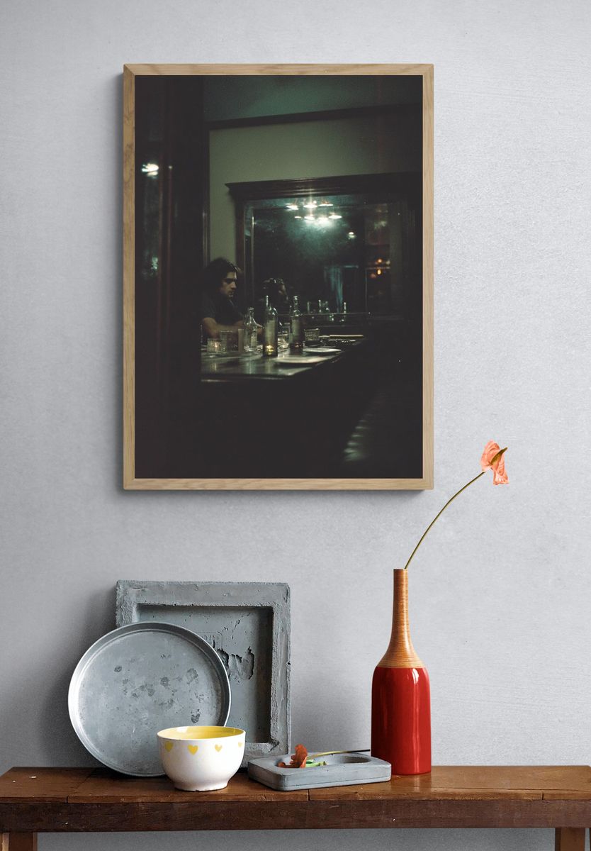 Moody Bar Interior Photography Poster. — room view 3