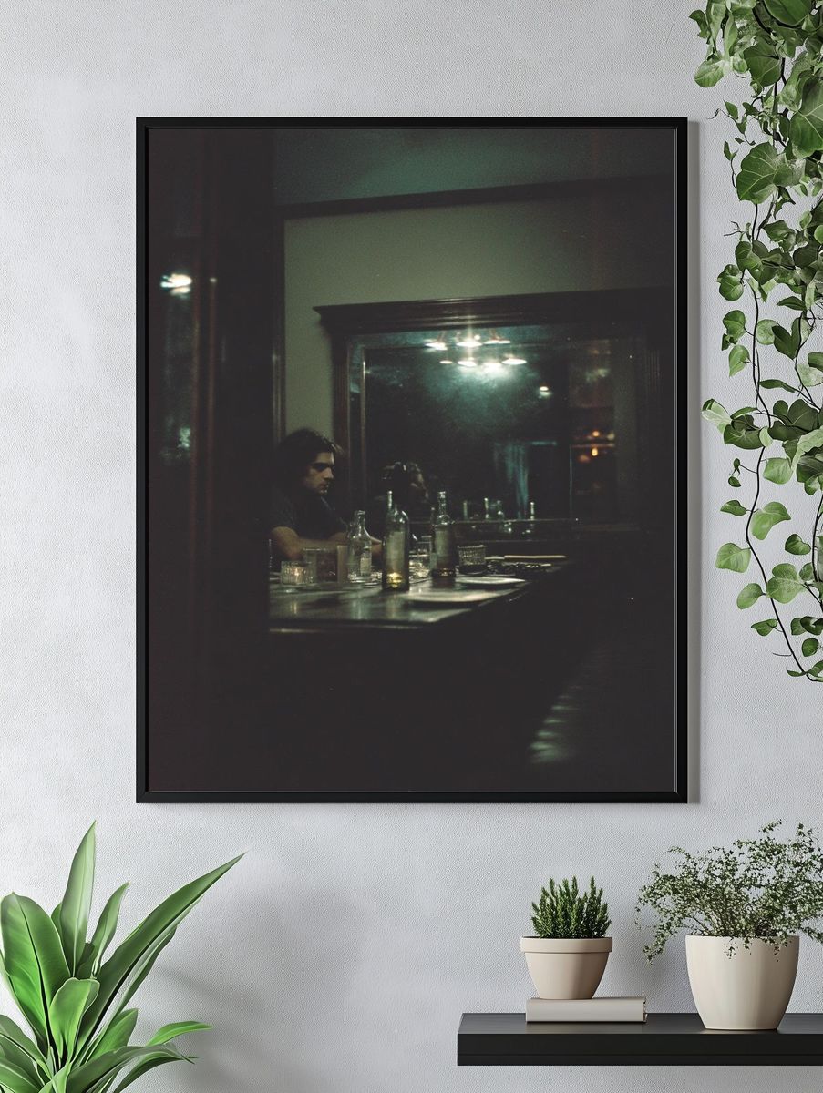 Moody Bar Interior Photography Poster. — room view 4