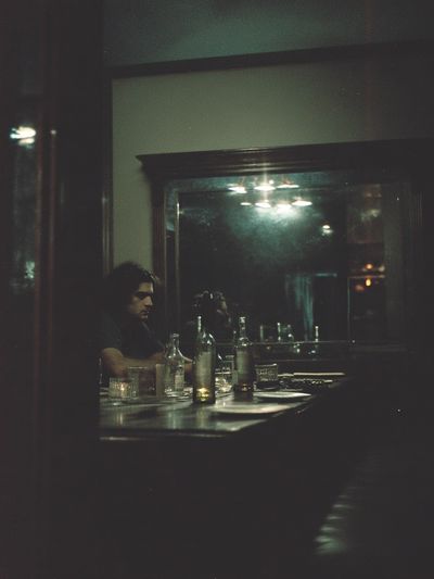 Moody Bar Interior Photography Poster. poster