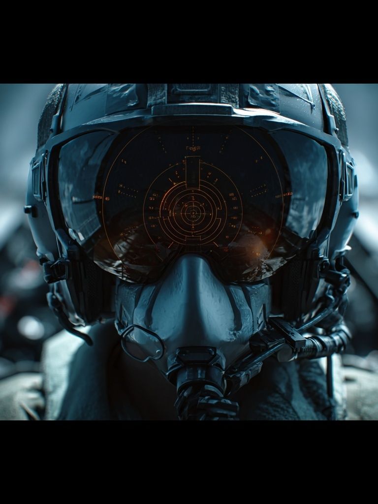 Pilot Helmet — Action Print. poster detail