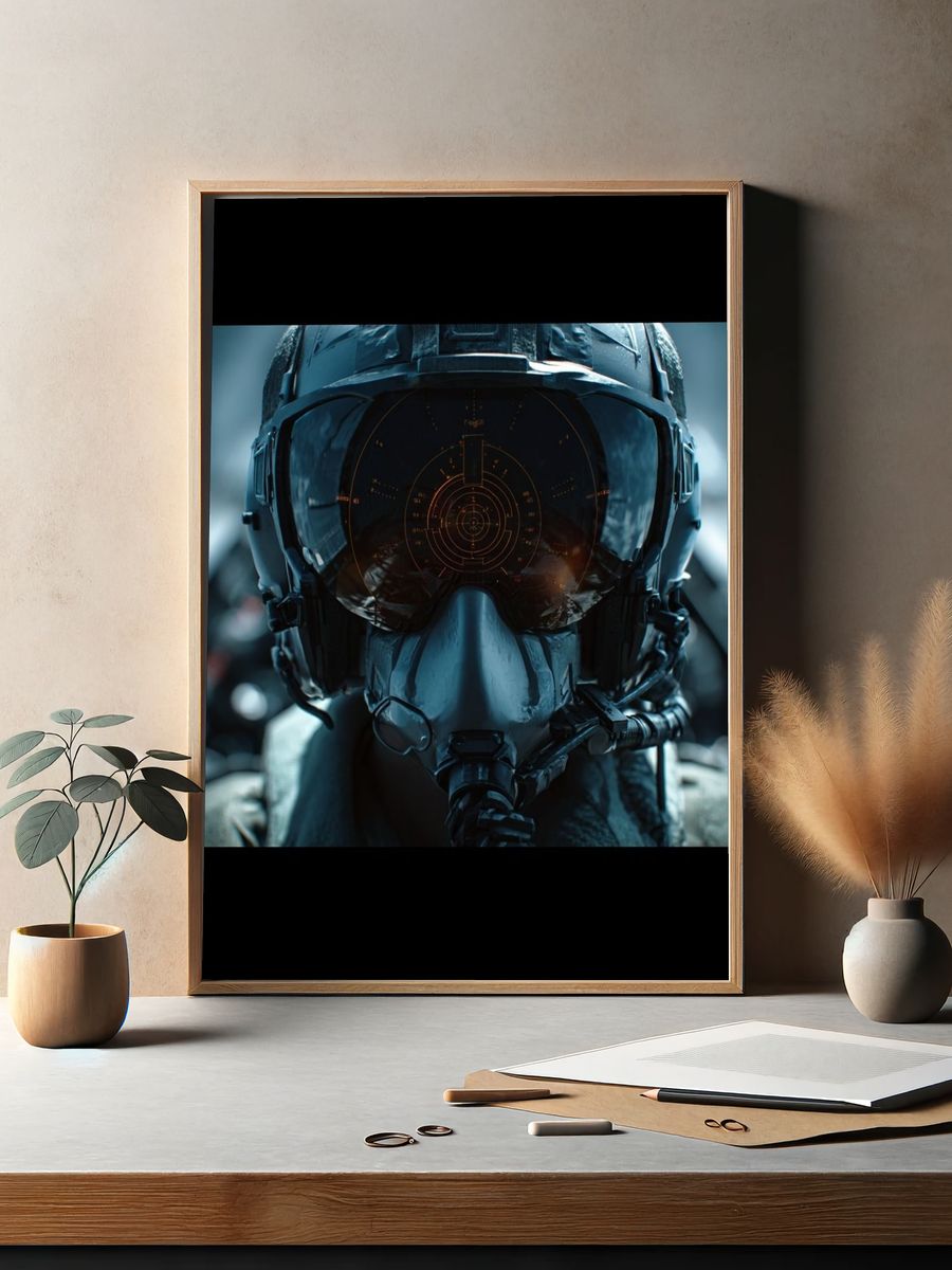 Pilot Helmet — Action Print. — room view 2