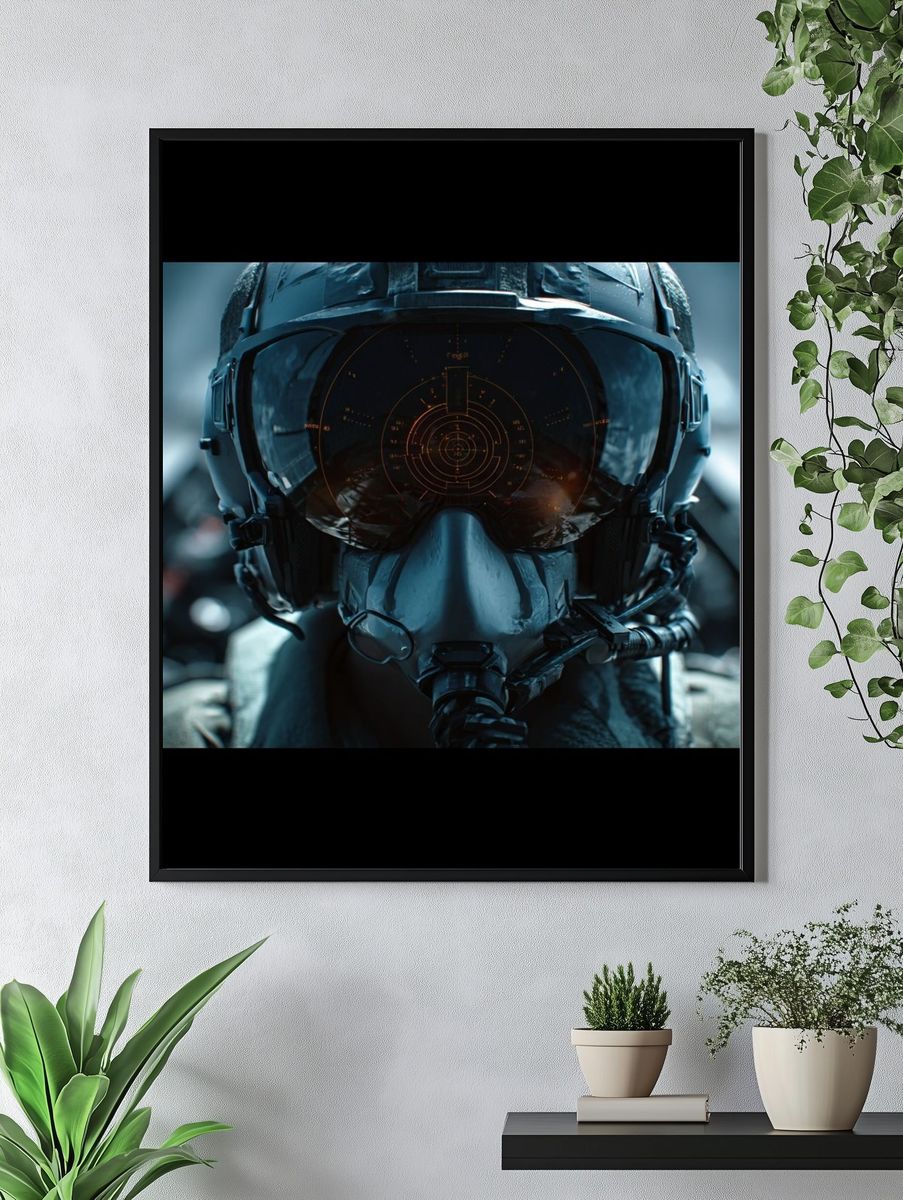 Pilot Helmet — Action Print. — room view 4