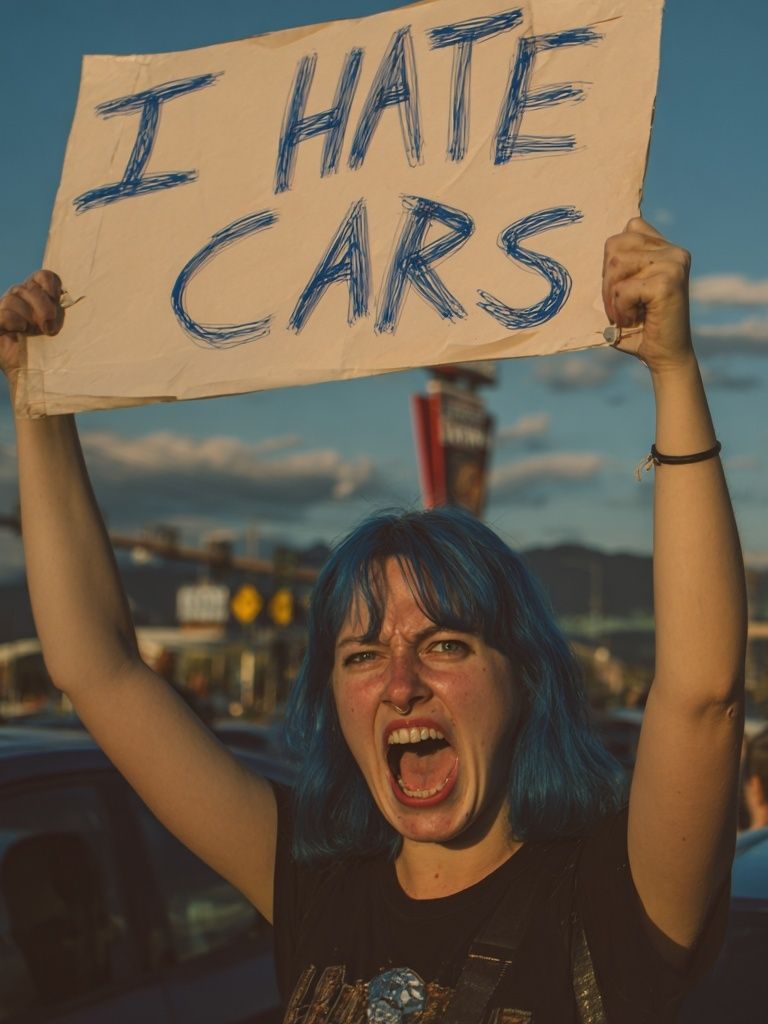 I Hate Cars — Protest Photography Print. poster — photography art