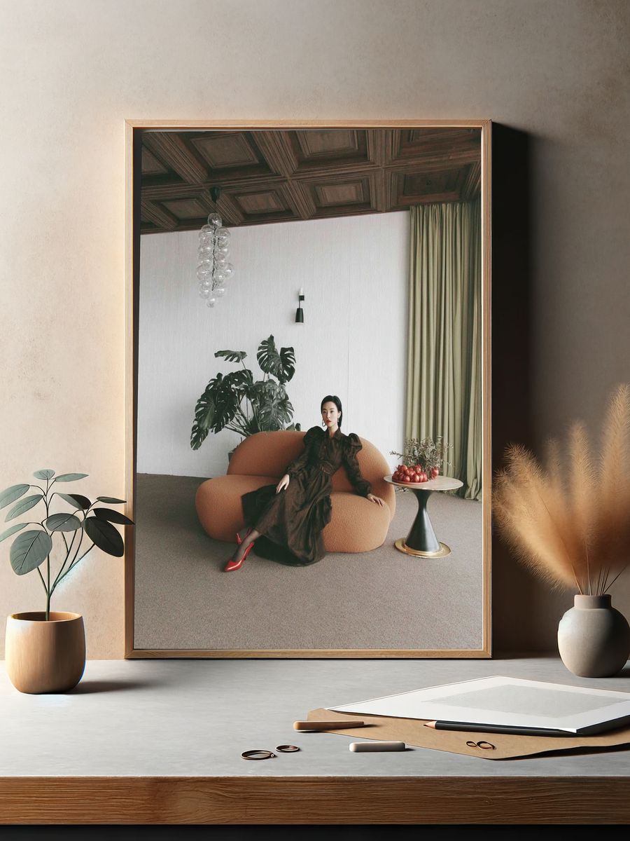 Elegant Interior Portrait Print. — room view 2