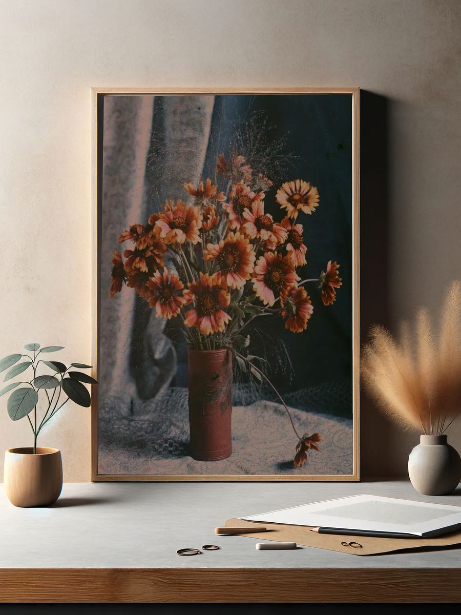 Gaillardias by Robert Walrond (1918) — Art Print. — room view 2
