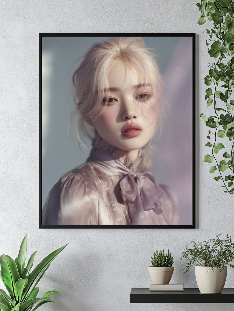 Soft Pastel Portrait Print. — room view 4