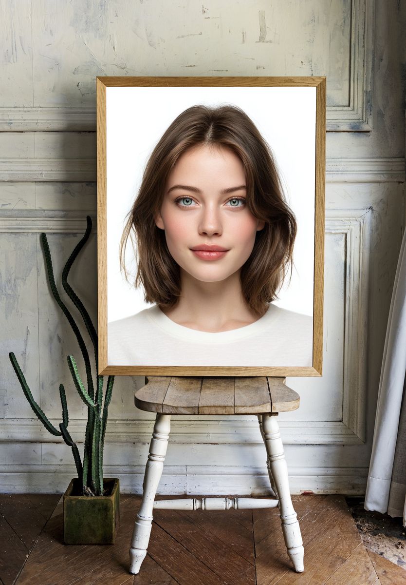 Minimal Portrait Beauty Poster. — room view 1
