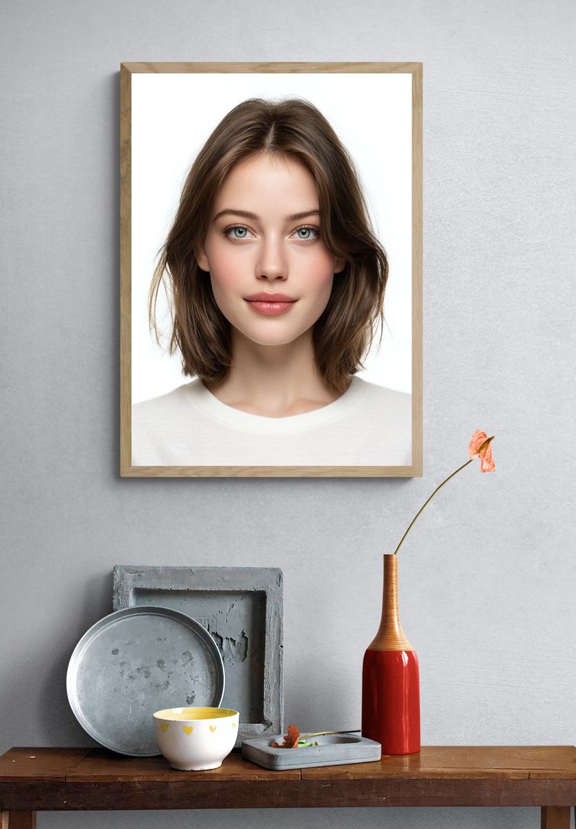 Minimal Portrait Beauty Poster. — room view 3
