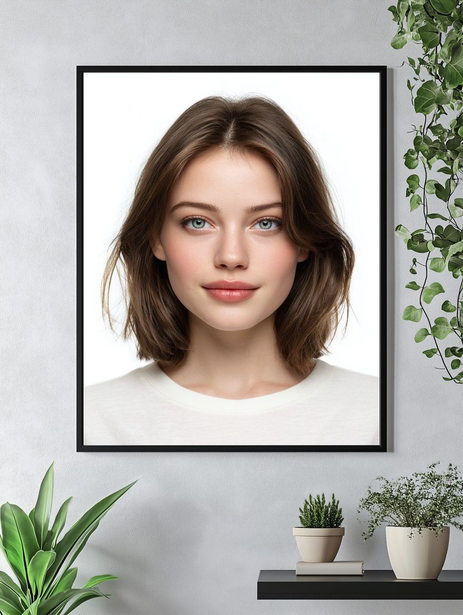 Minimal Portrait Beauty Poster. — room view 4