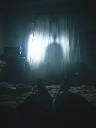 Shadowy Bedroom Silhouette Photography Poster. poster print