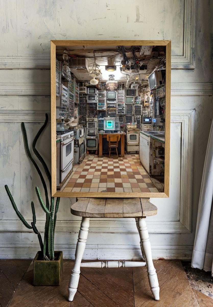 Retro Electronics Workshop Poster. — room view 1