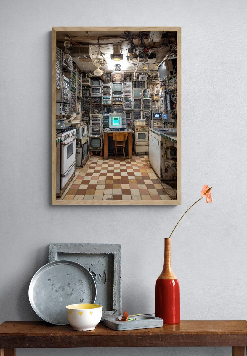 Retro Electronics Workshop Poster. — room view 3
