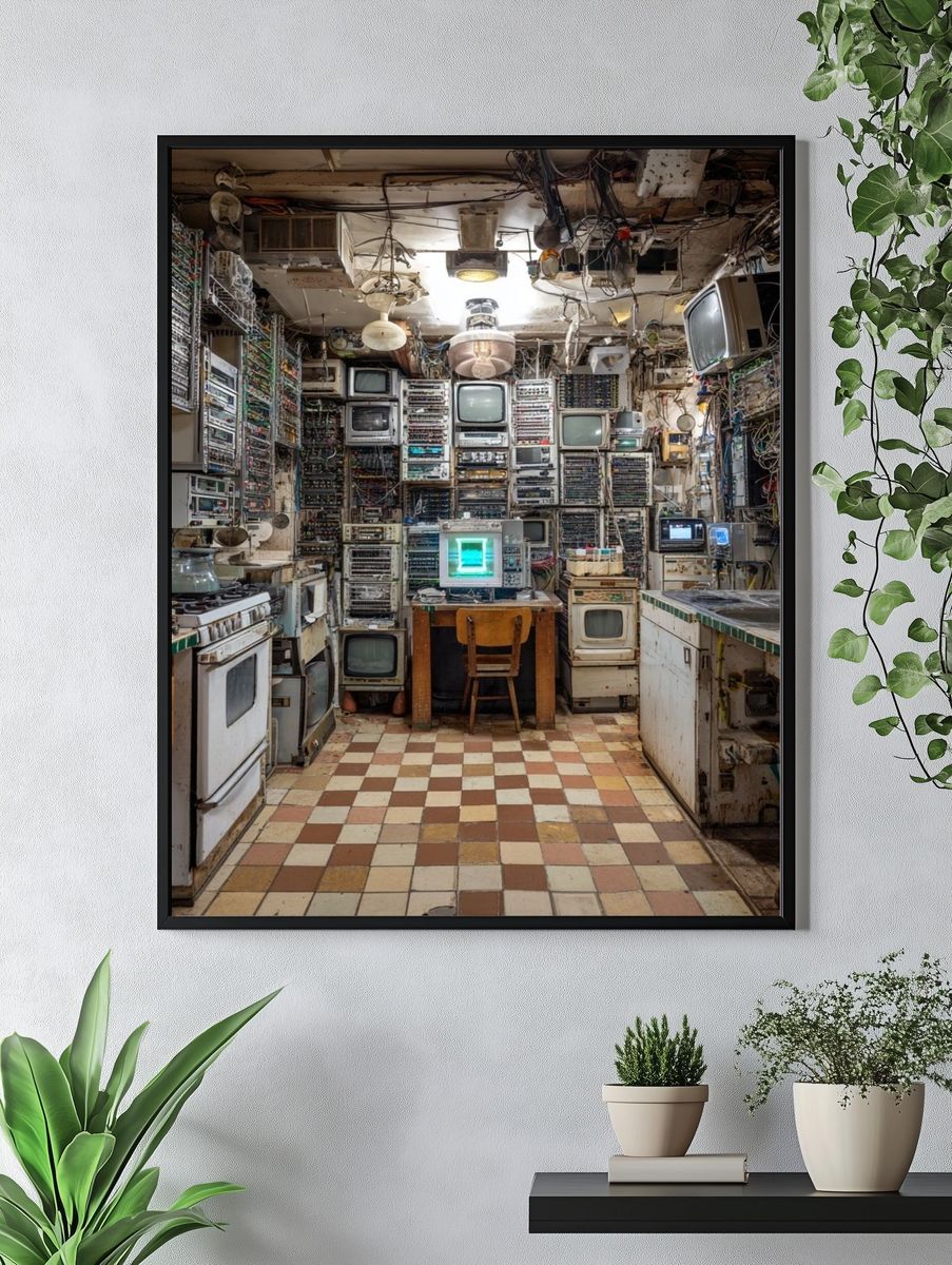 Retro Electronics Workshop Poster. — room view 4