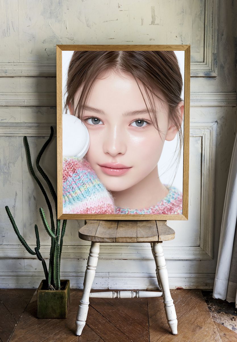 Soft Glam Portrait Print. — room view 1