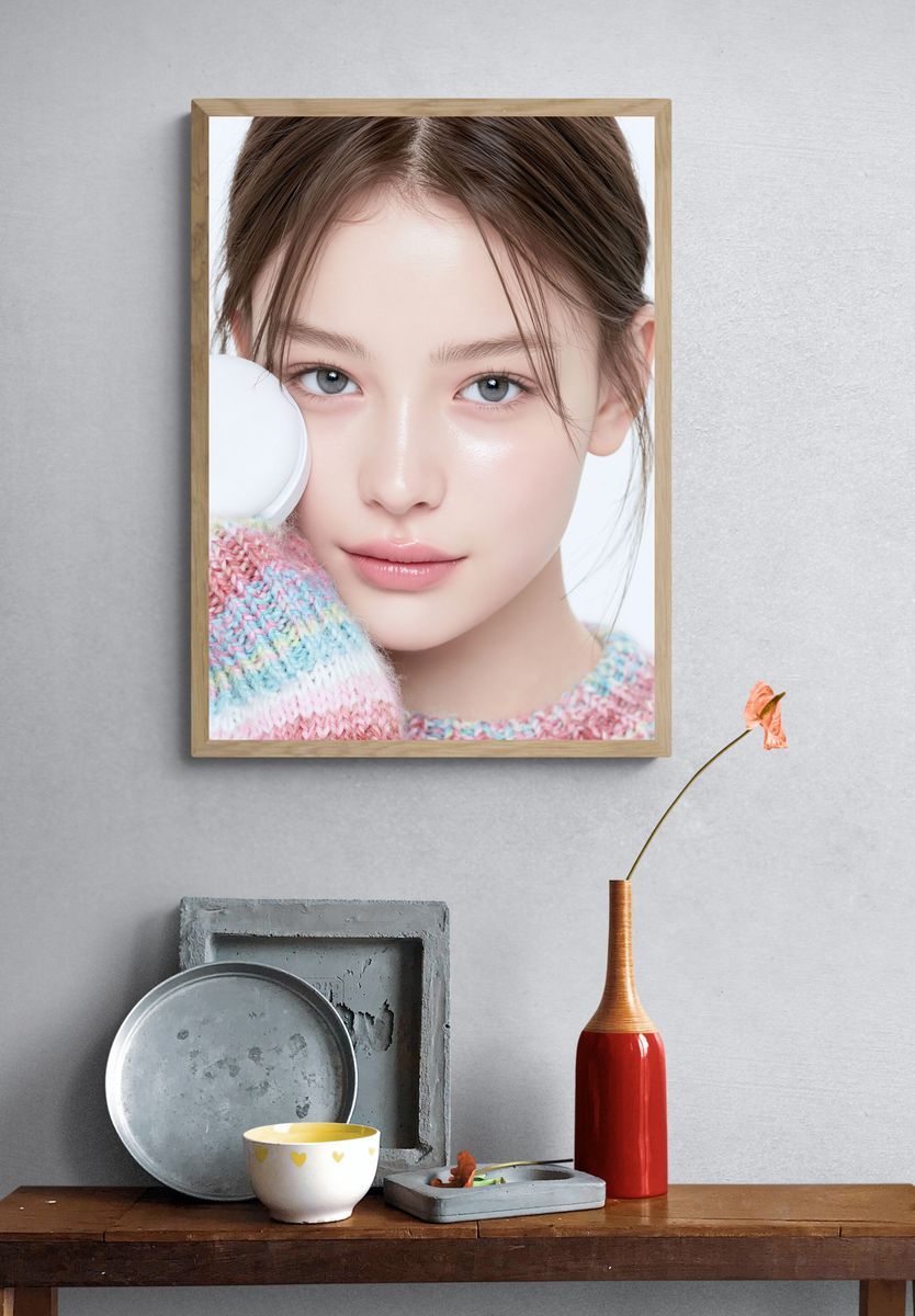 Soft Glam Portrait Print. — room view 3