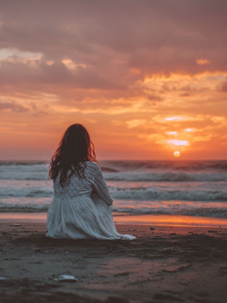 Sunset Beach Solitude Photography Poster. poster — photography art