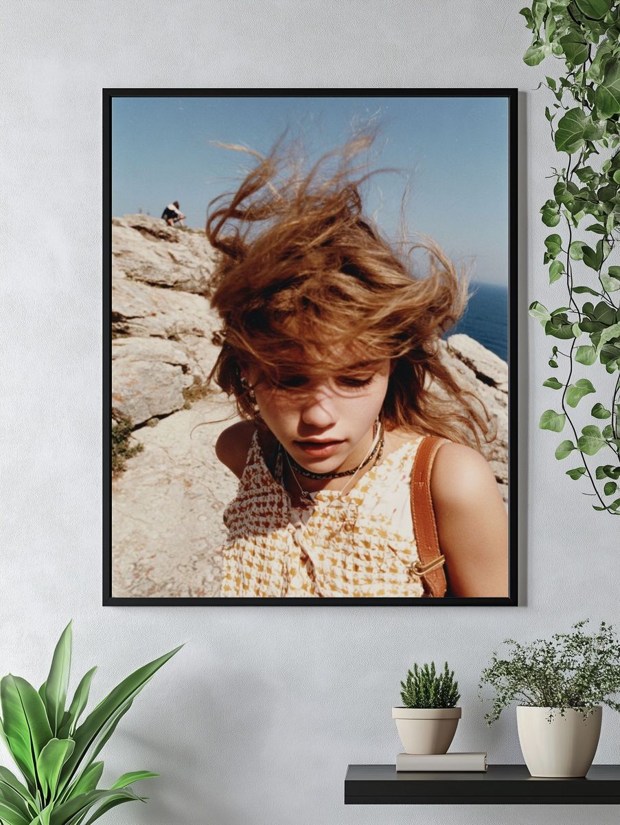 Windblown Coastal Portrait Print. — room view 4