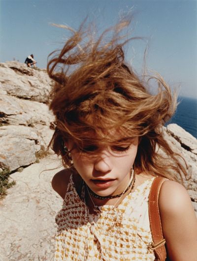 Windblown Coastal Portrait Print. poster print