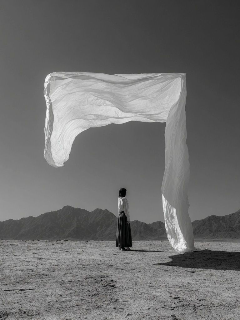 Ethereal Woman in Landscape — Photography Print. poster — photography art