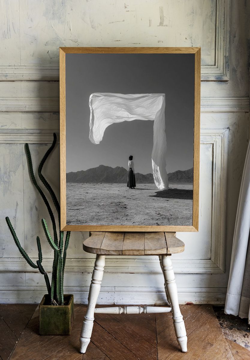Ethereal Woman in Landscape — Photography Print. — room view 1