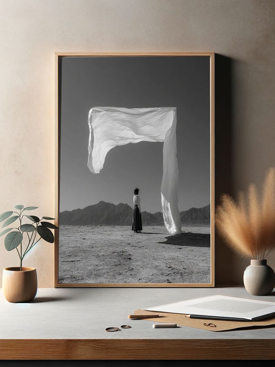 Ethereal Woman in Landscape — Photography Print. — room view 2