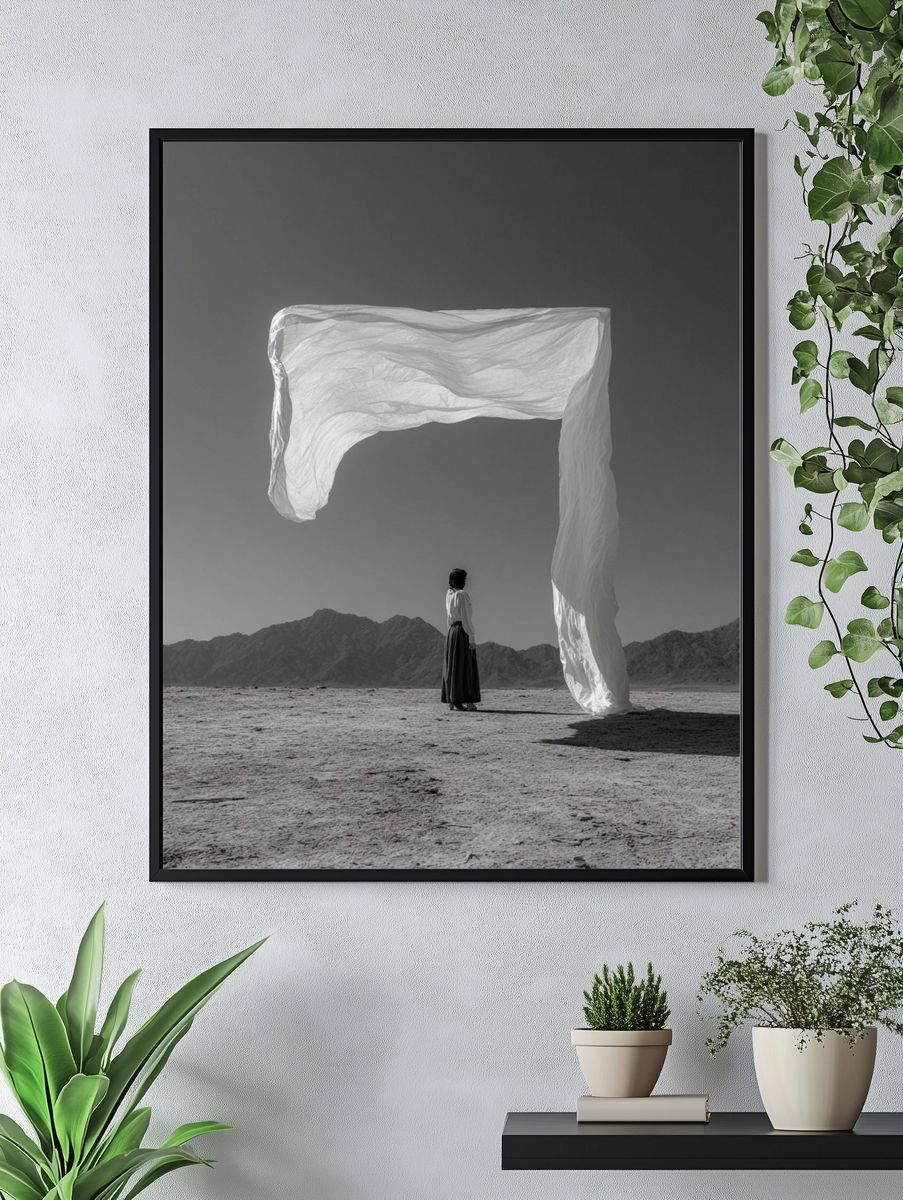 Ethereal Woman in Landscape — Photography Print. — room view 4