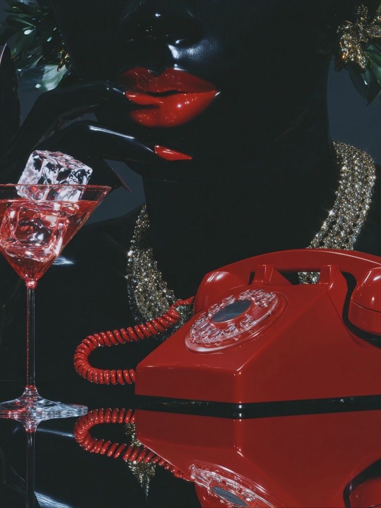 Red Telephone Still Life Poster. poster detail