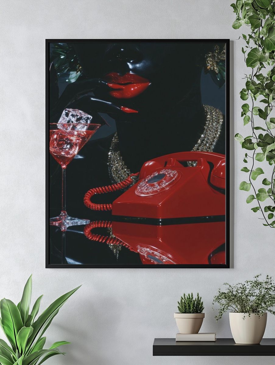 Red Telephone Still Life Poster. — room view 4