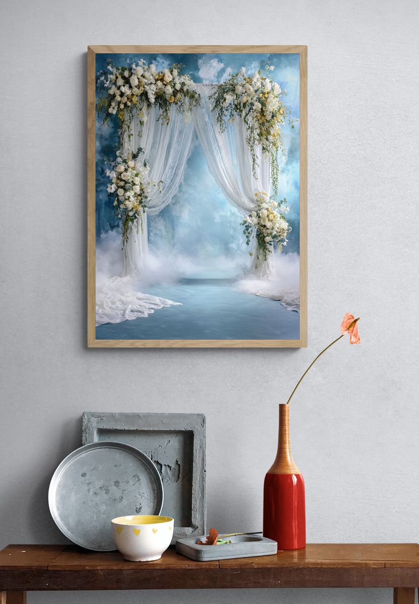 Floral Wedding Arch Photography Poster. — room view 3