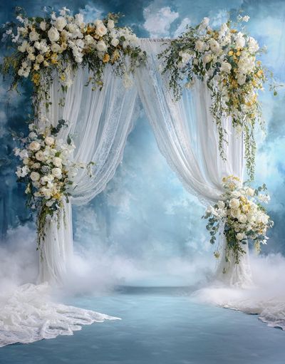 Floral Wedding Arch Photography Poster. poster print