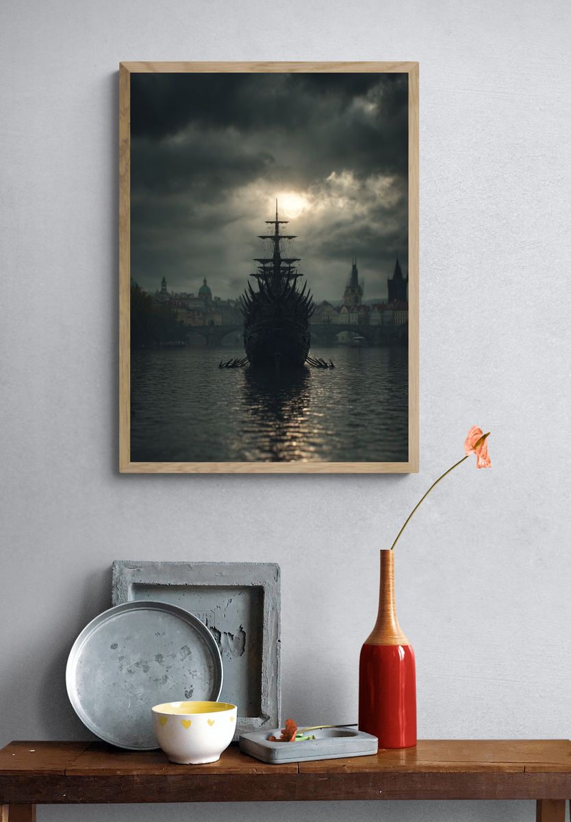 Dark Gothic Ship Poster. — room view 3