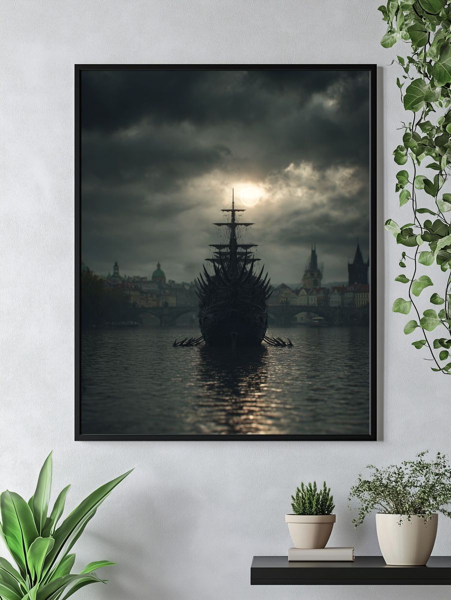 Dark Gothic Ship Poster. — room view 4