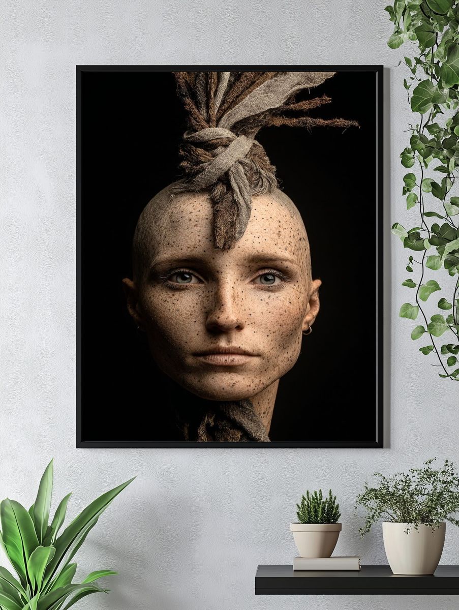 Textured Portrait Fine-Art Poster. — room view 4