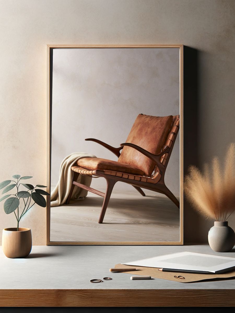 Modern Lounge Chair Interior Photography Poster. — room view 2