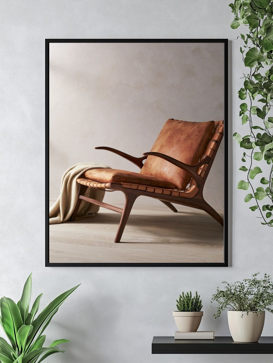 Modern Lounge Chair Interior Photography Poster. — room view 4