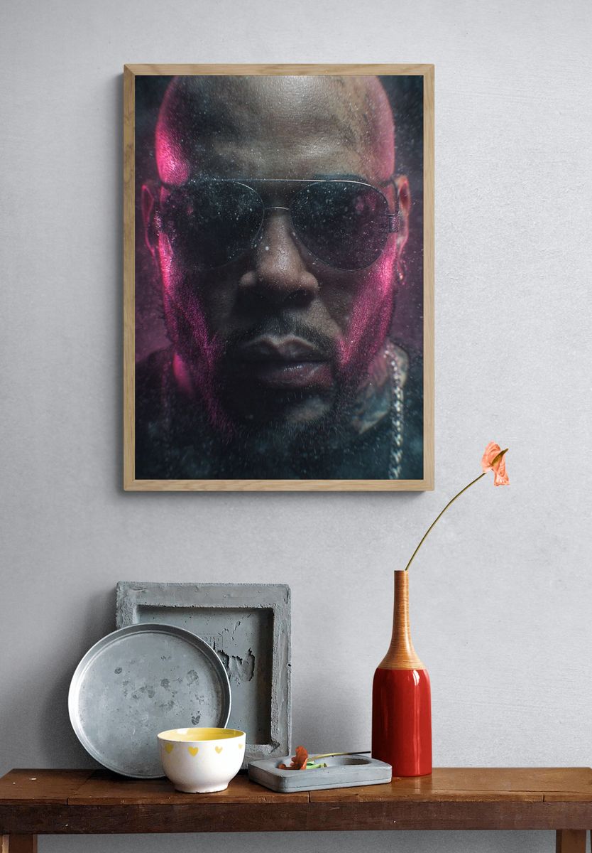Neon Portrait Photography Poster. — room view 3