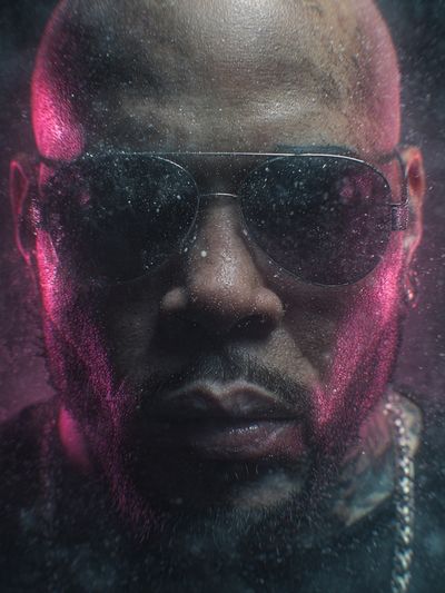 Neon Portrait Photography Poster. poster print