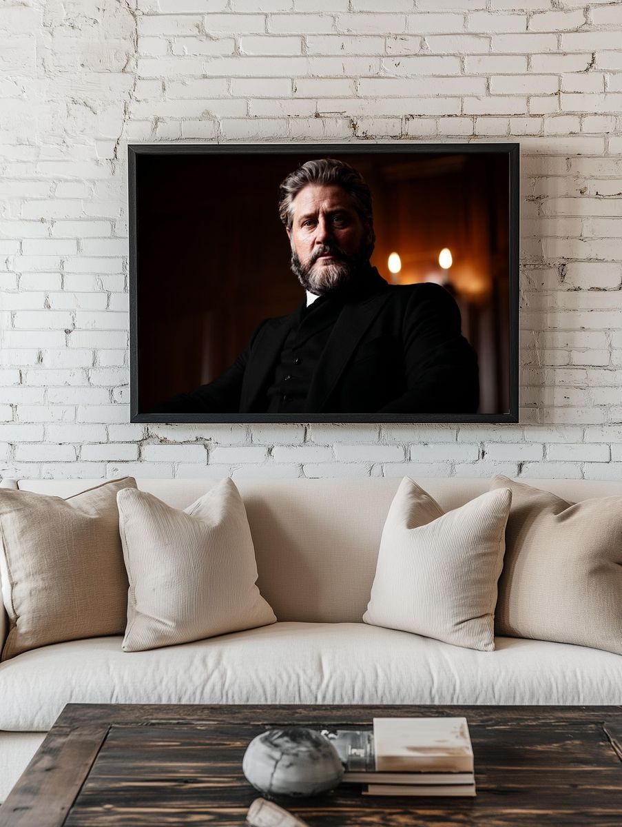 Cinematic Portrait of a Bearded Man Poster. — room view 1