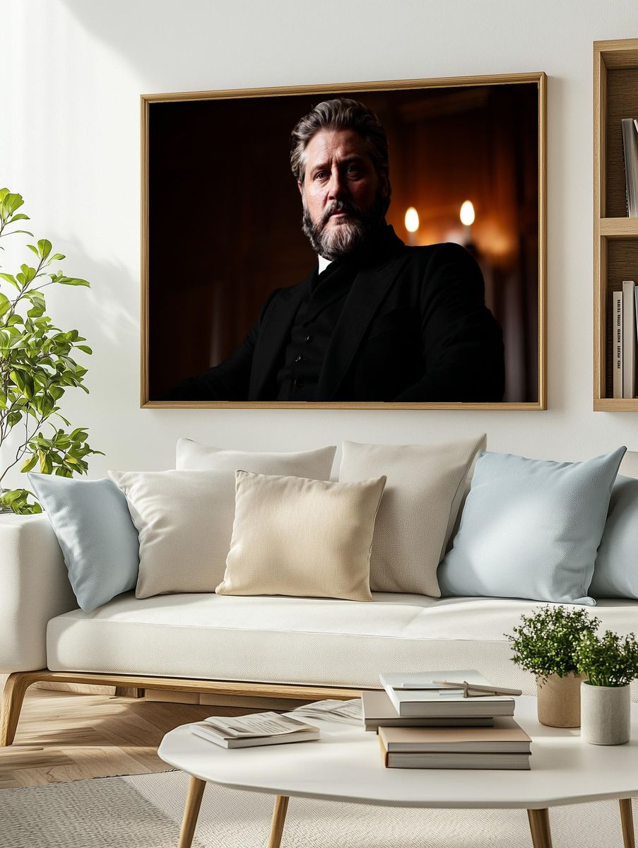 Cinematic Portrait of a Bearded Man Poster. — room view 2