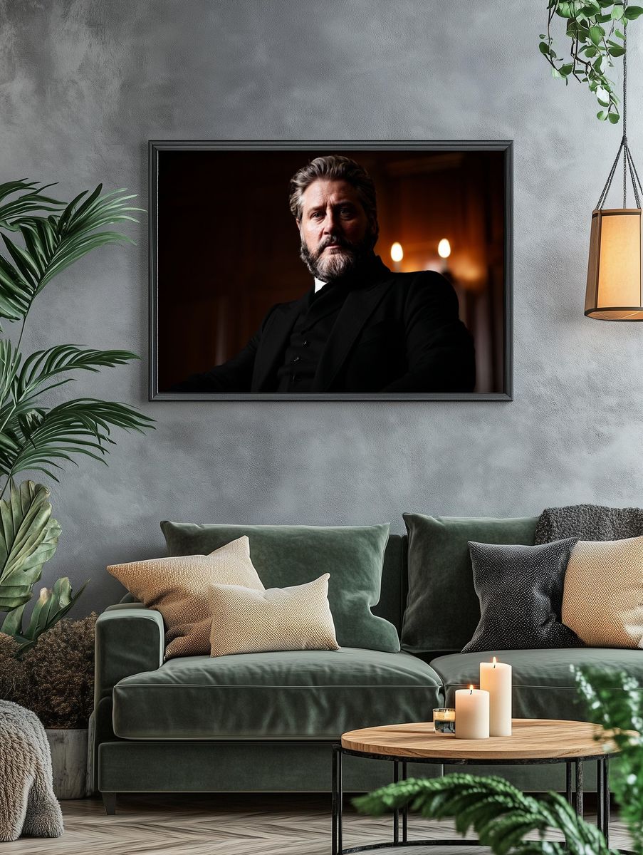 Cinematic Portrait of a Bearded Man Poster. — room view 4