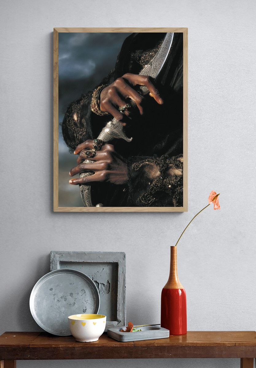 Ornate Sword Portrait Photography Poster. — room view 3