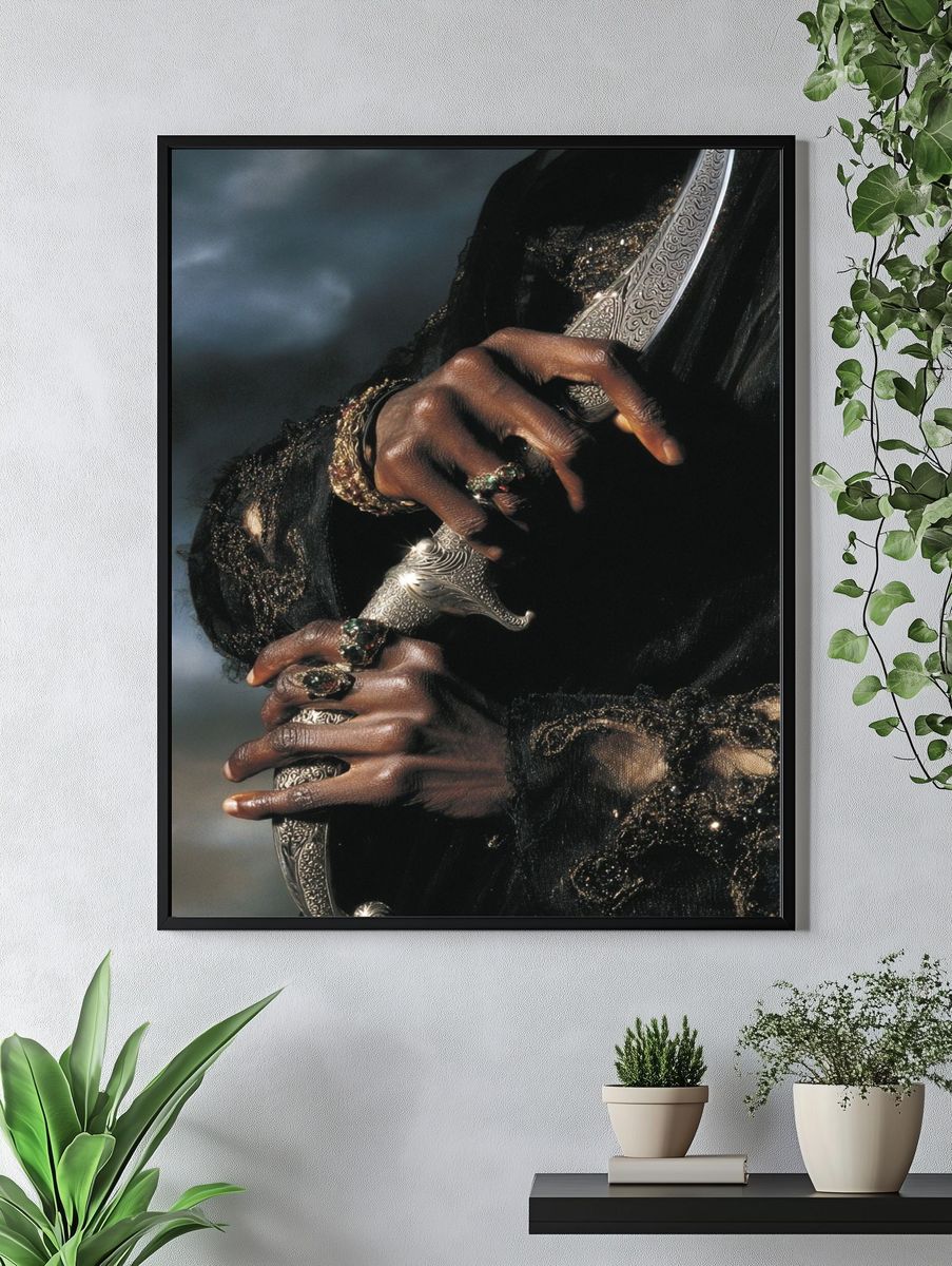 Ornate Sword Portrait Photography Poster. — room view 4