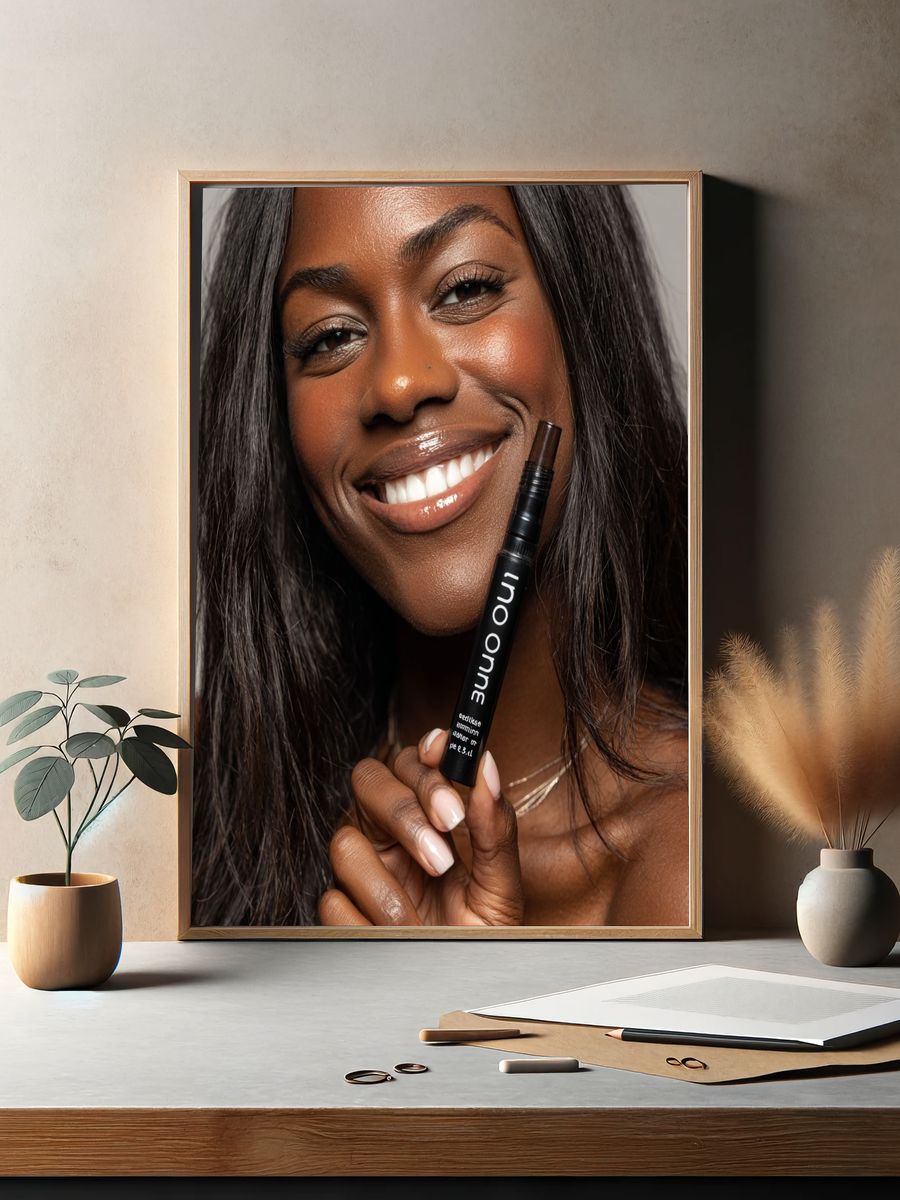 Smiling Beauty Portrait Poster. — room view 2