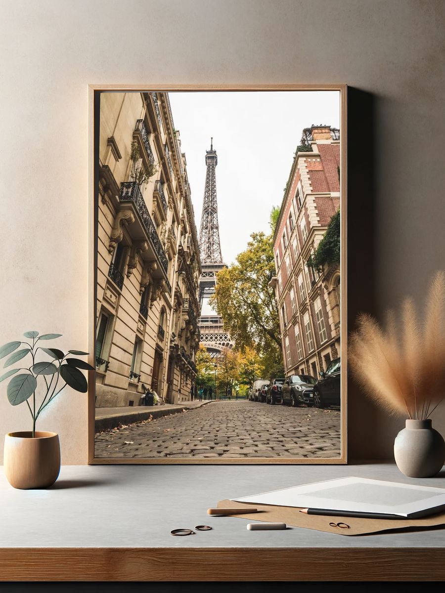 Eiffel Tower in Autumn — Photography Print. — room view 2