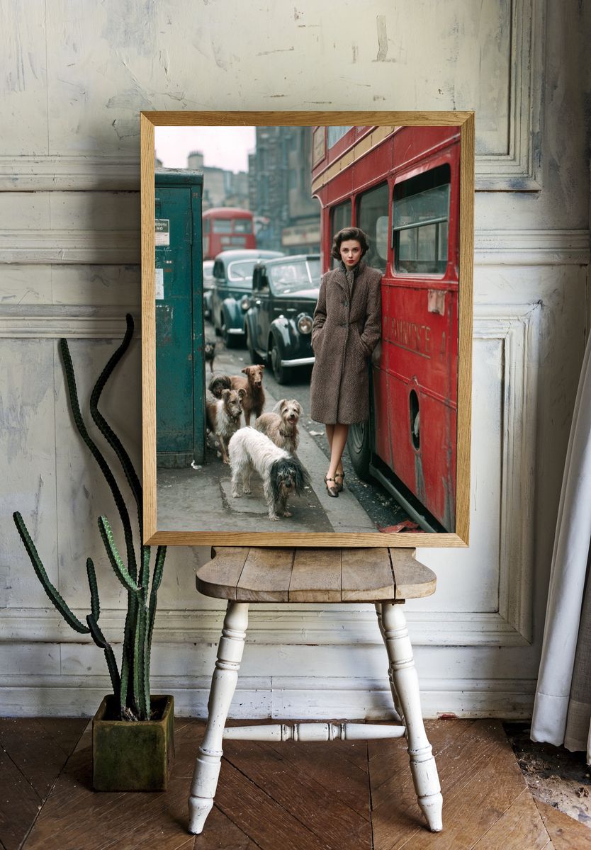 Vintage Street Scene Photography Poster. — room view 1