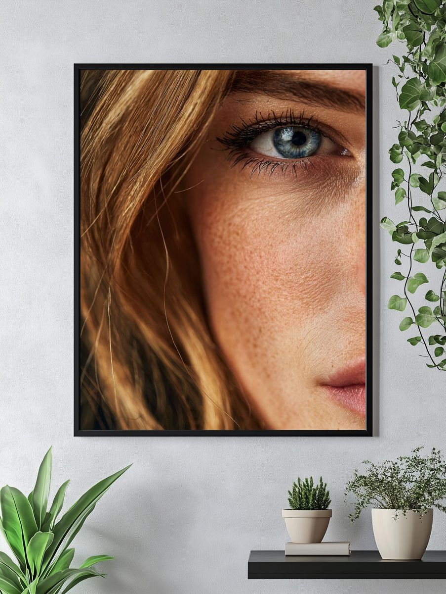 Close-Up Portrait of a Woman Poster. — room view 4